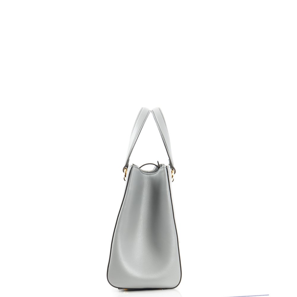 Gucci Tote Sylvie Top Handle Bag in Dusty Grey, Leather
