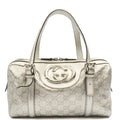 Gucci Top Handle Britt Boston in Metallic, Leather