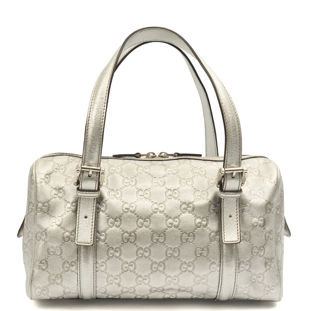 Gucci Top Handle Britt Boston in Metallic, Leather