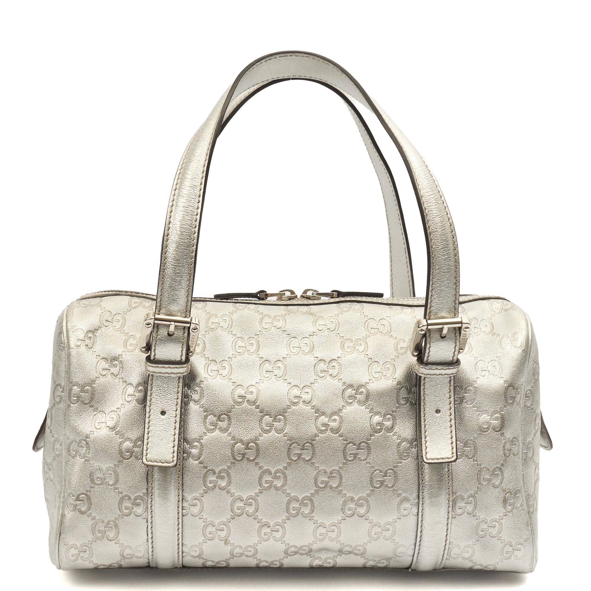 Gucci Top Handle Britt Boston in Metallic, Leather