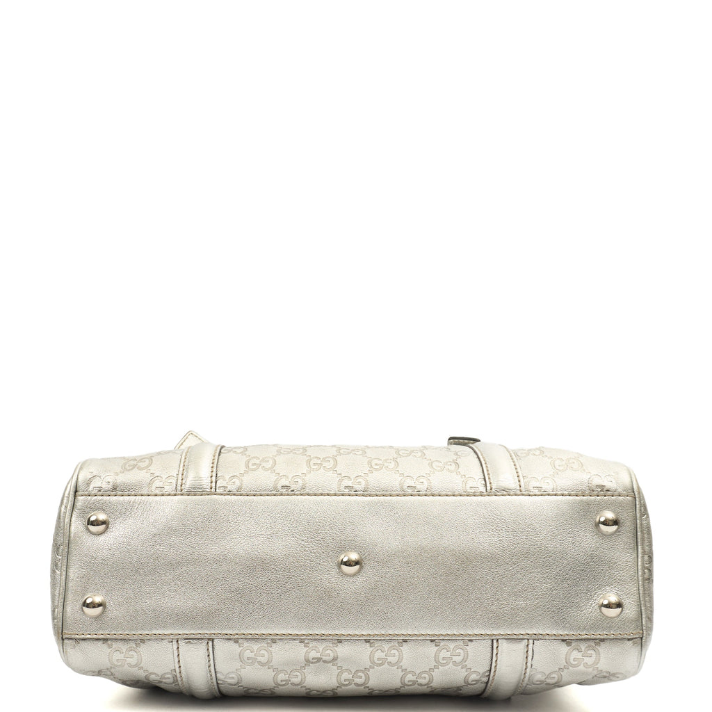Gucci Top Handle Britt Boston in Metallic, Leather