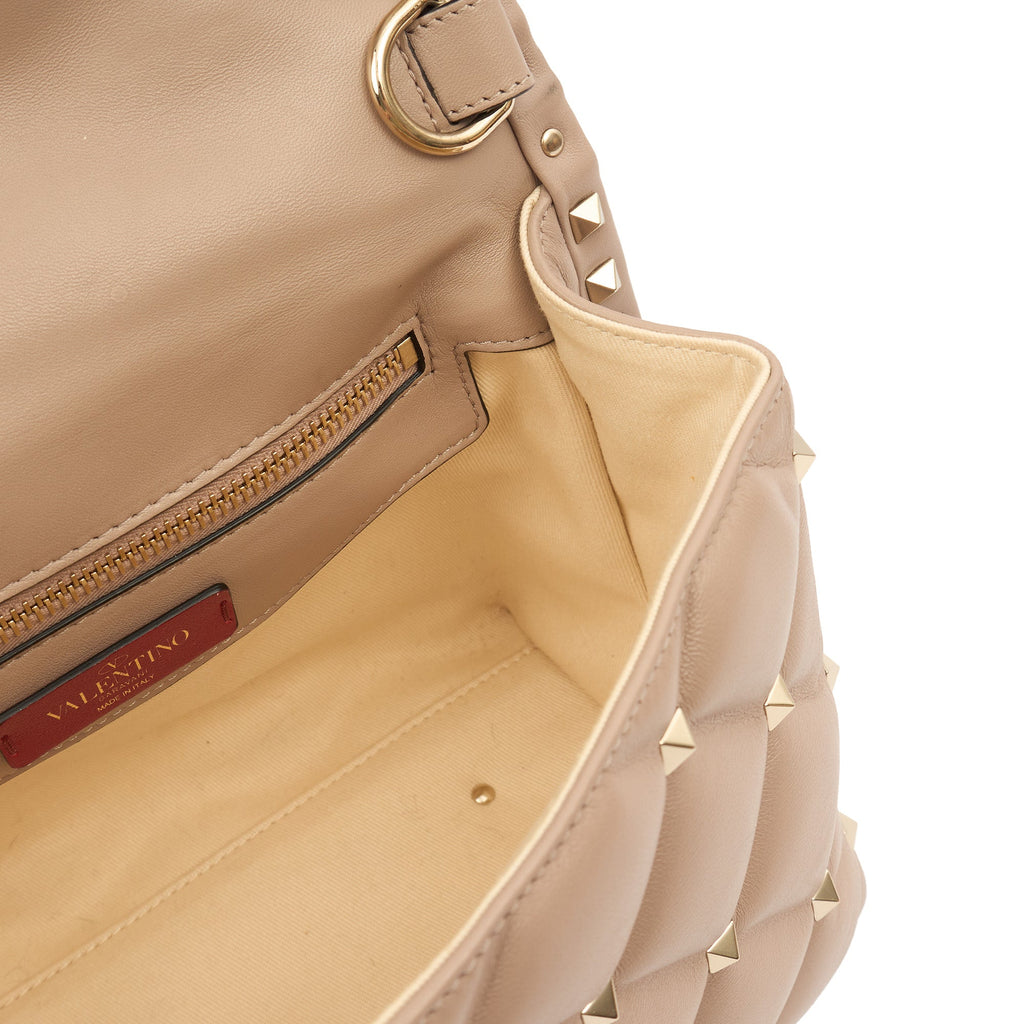 Valentino Top Handle CandyStud Top Handle in Pink, Calfskin