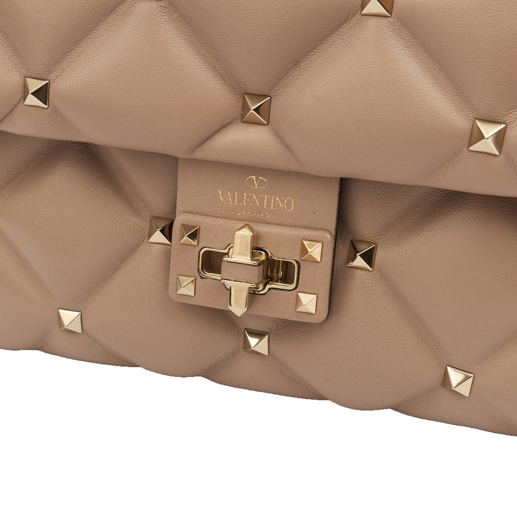 Valentino Top Handle CandyStud Top Handle in Pink, Calfskin