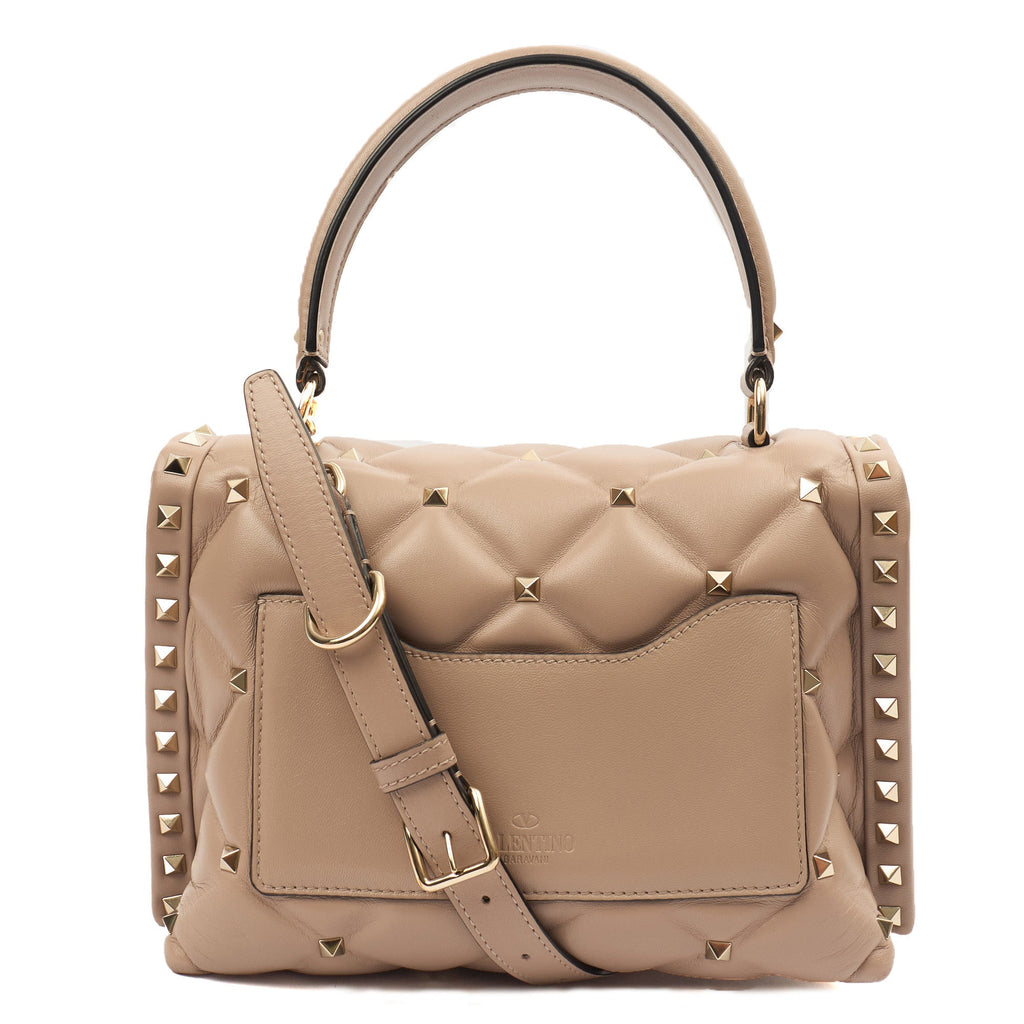 Valentino Top Handle CandyStud Top Handle in Pink, Calfskin