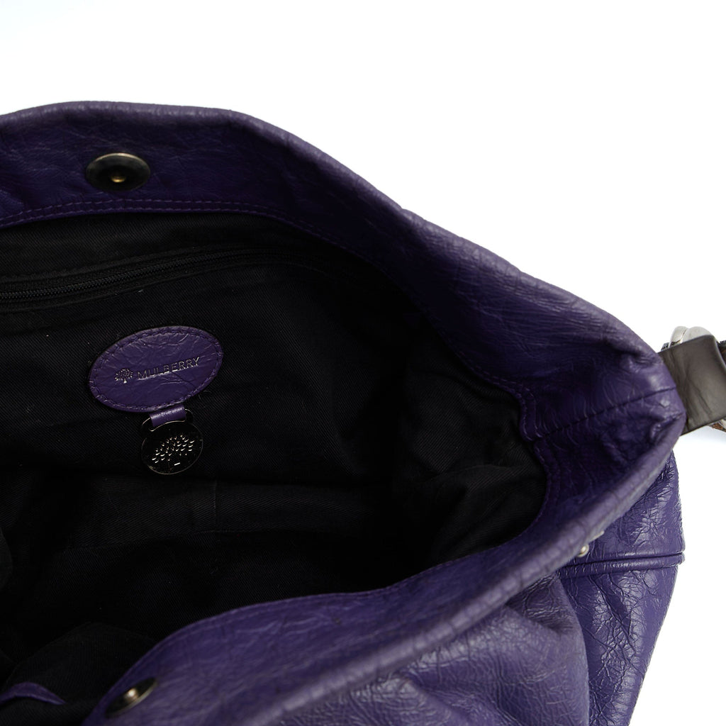 Mulberry Tote Mitzy Hobo in Purple, Patent Leather