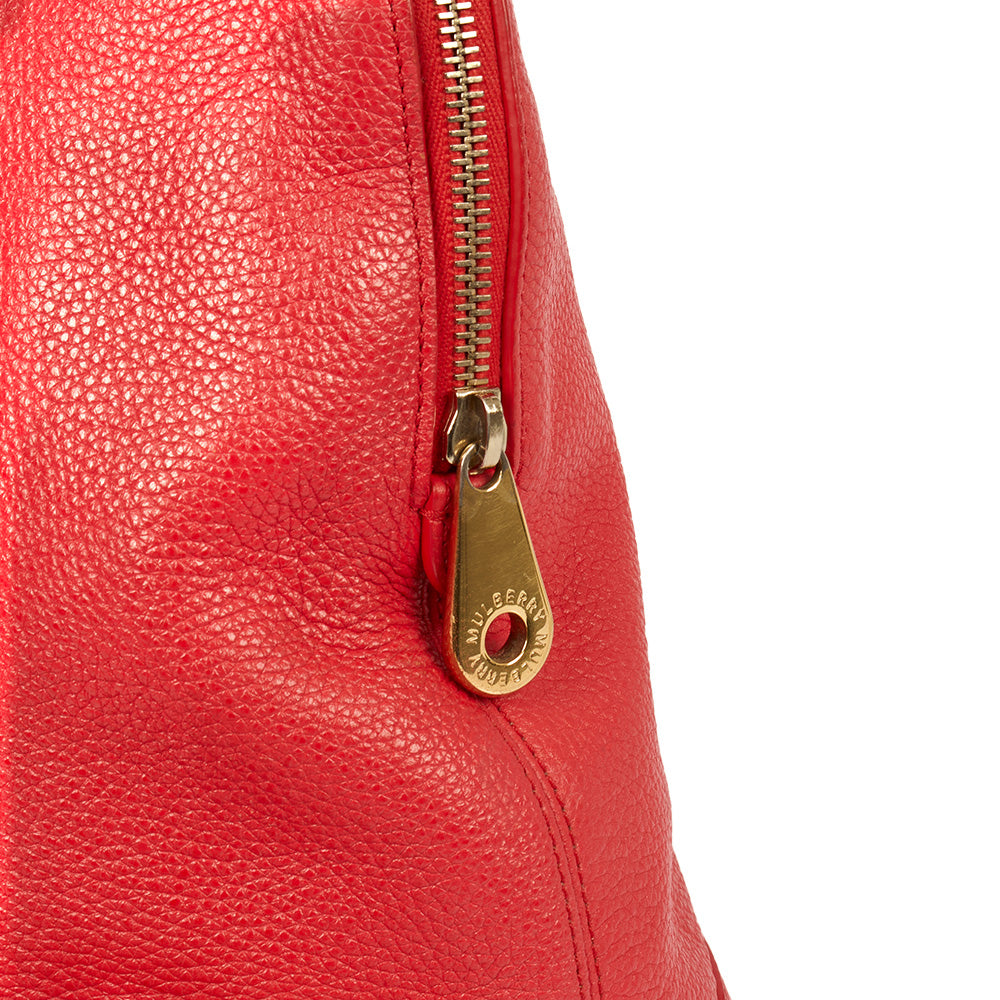 Mulberry Top Handle Pembridge in Red, Calfskin Leather