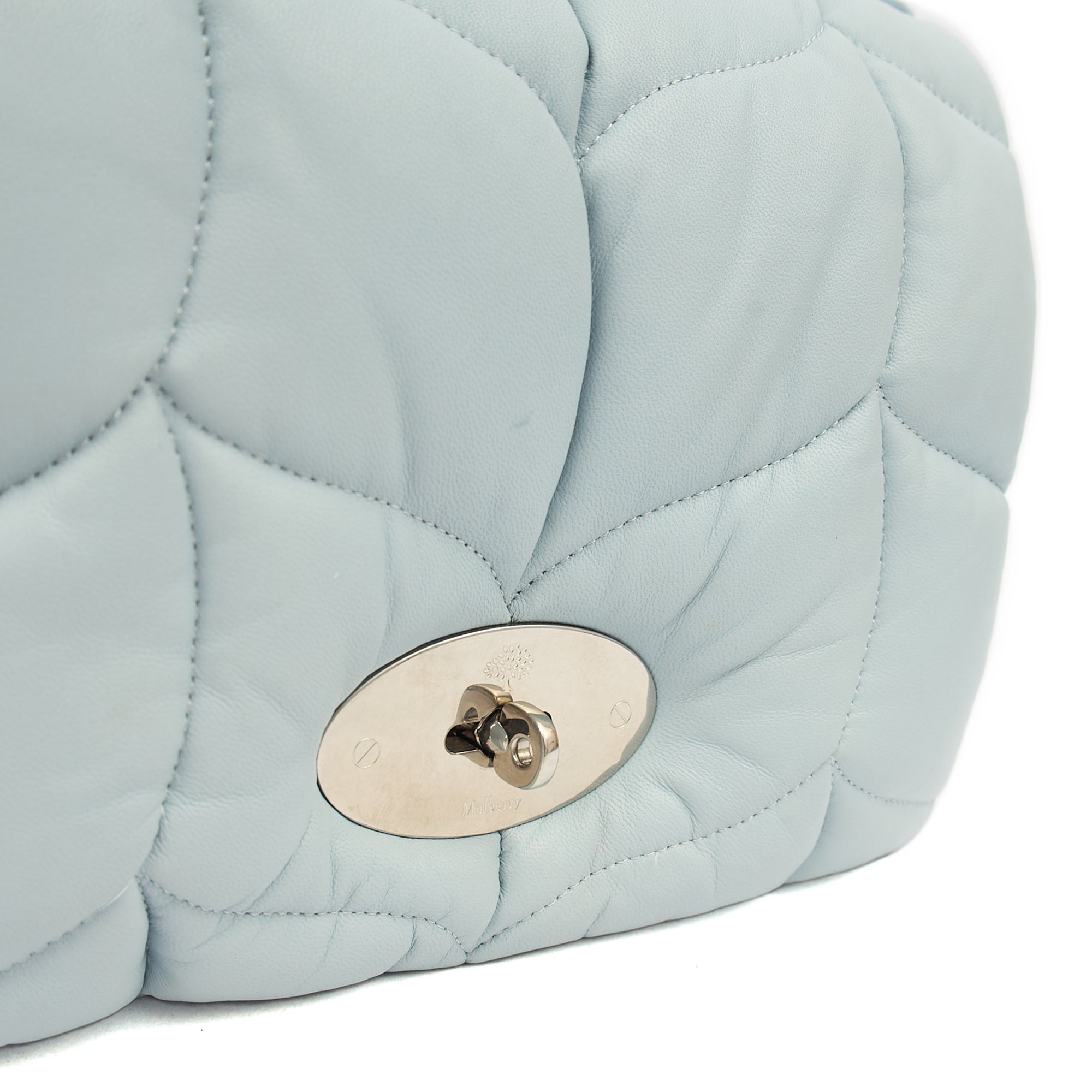 Mulberry Cross Body Little Softie in Poplin Blue, Leather
