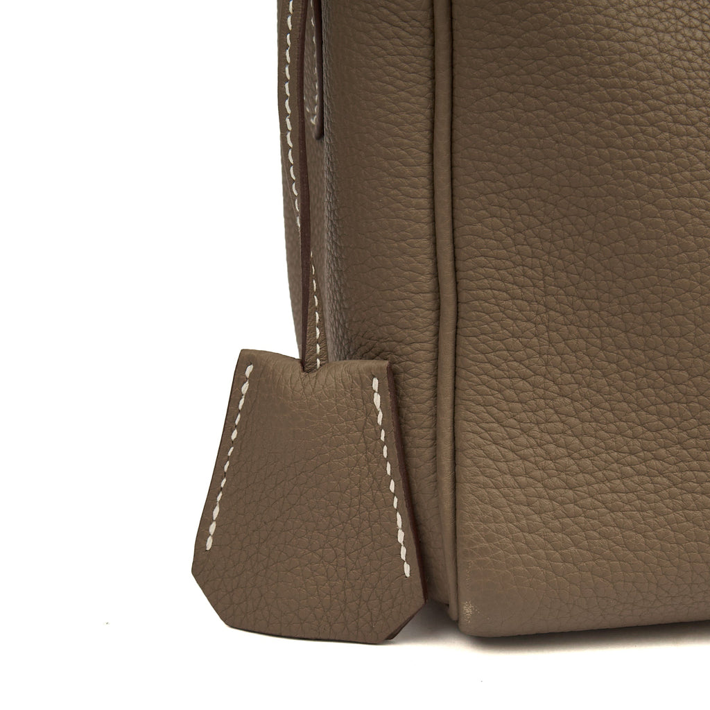 Hermes Cross Body Kelly Messenger in Etoupe, Togo Leather