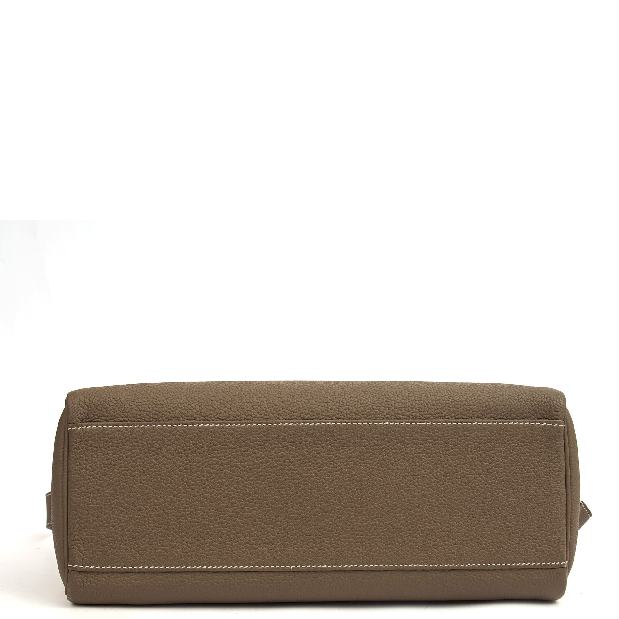 Hermes Cross Body Kelly Messenger in Etoupe, Togo Leather