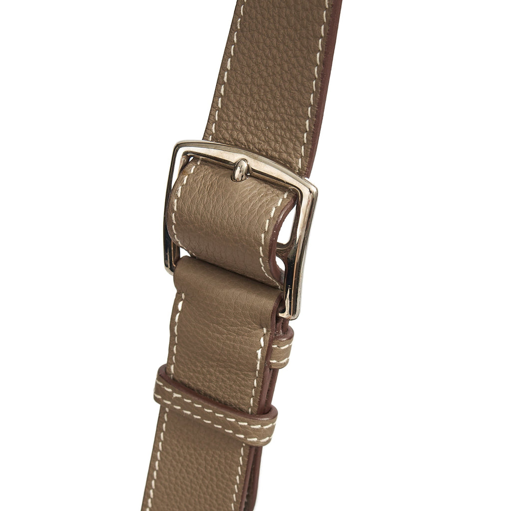 Hermes Cross Body Kelly Messenger in Etoupe, Togo Leather