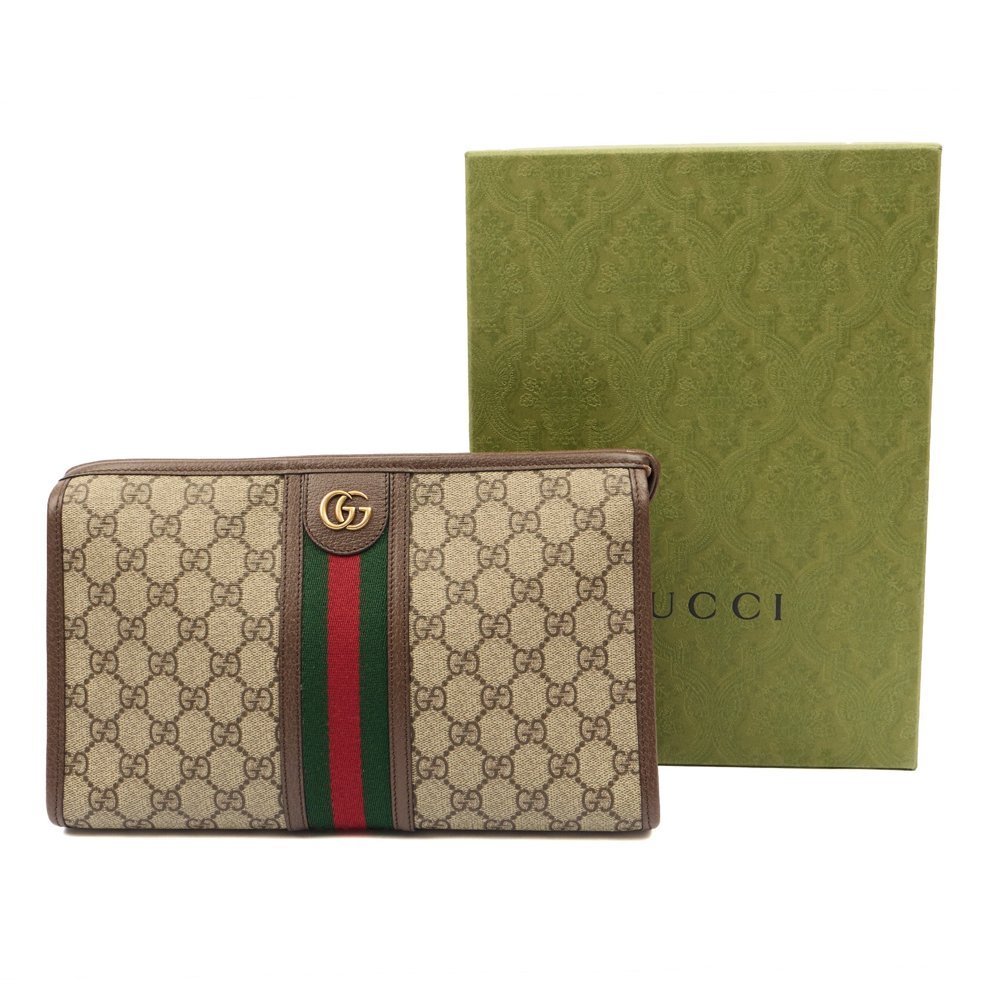 Gucci Clutch Ophidia GG Supreme Pouch in GG Supreme, GG Supreme Canvas