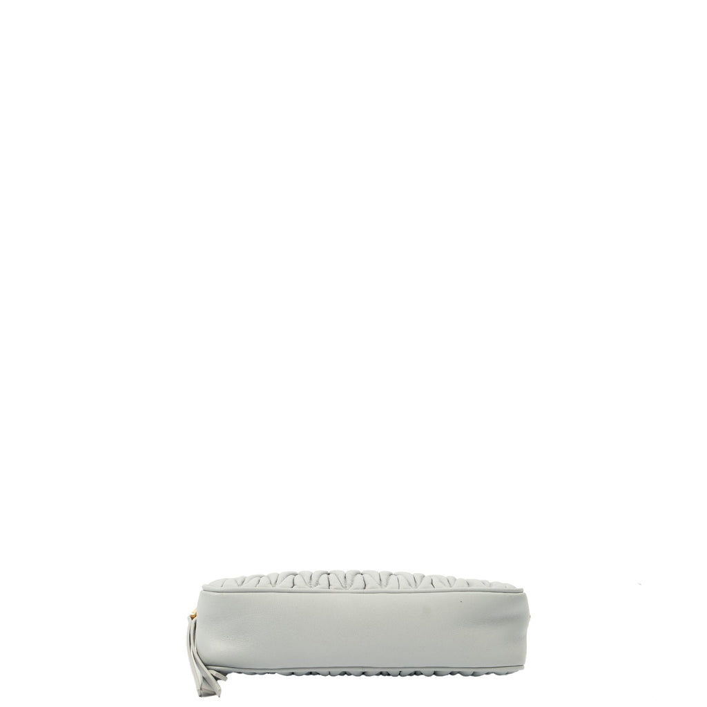 Miu Miu Cross Body Matelasse Crossbody in Blue, Leather