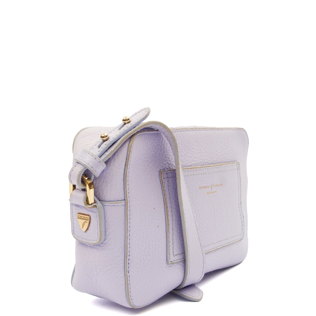 Aspinal of London Cross Body Camera Crossbody in Purple, Leather