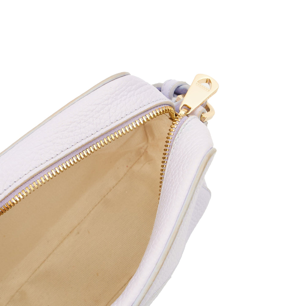 Aspinal of London Cross Body Camera Crossbody in Purple, Leather