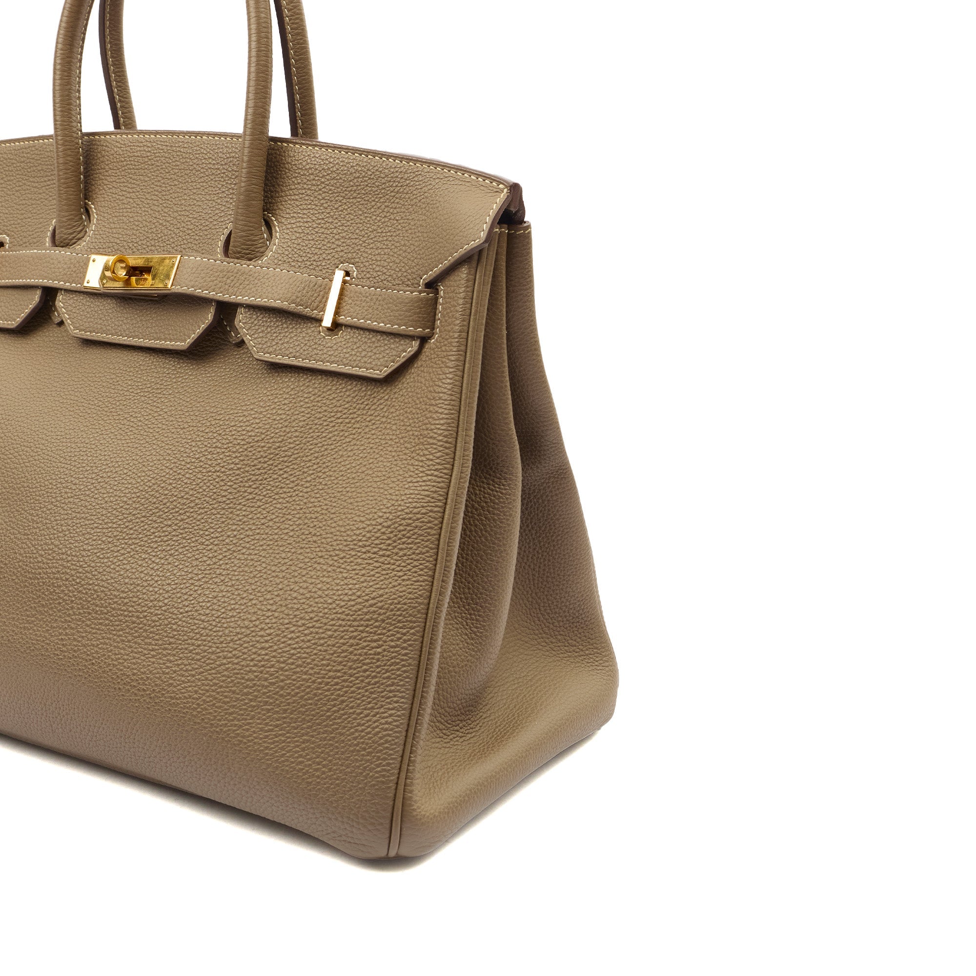 Hermes Tote Birkin 35 in Etoupe, Togo Leather