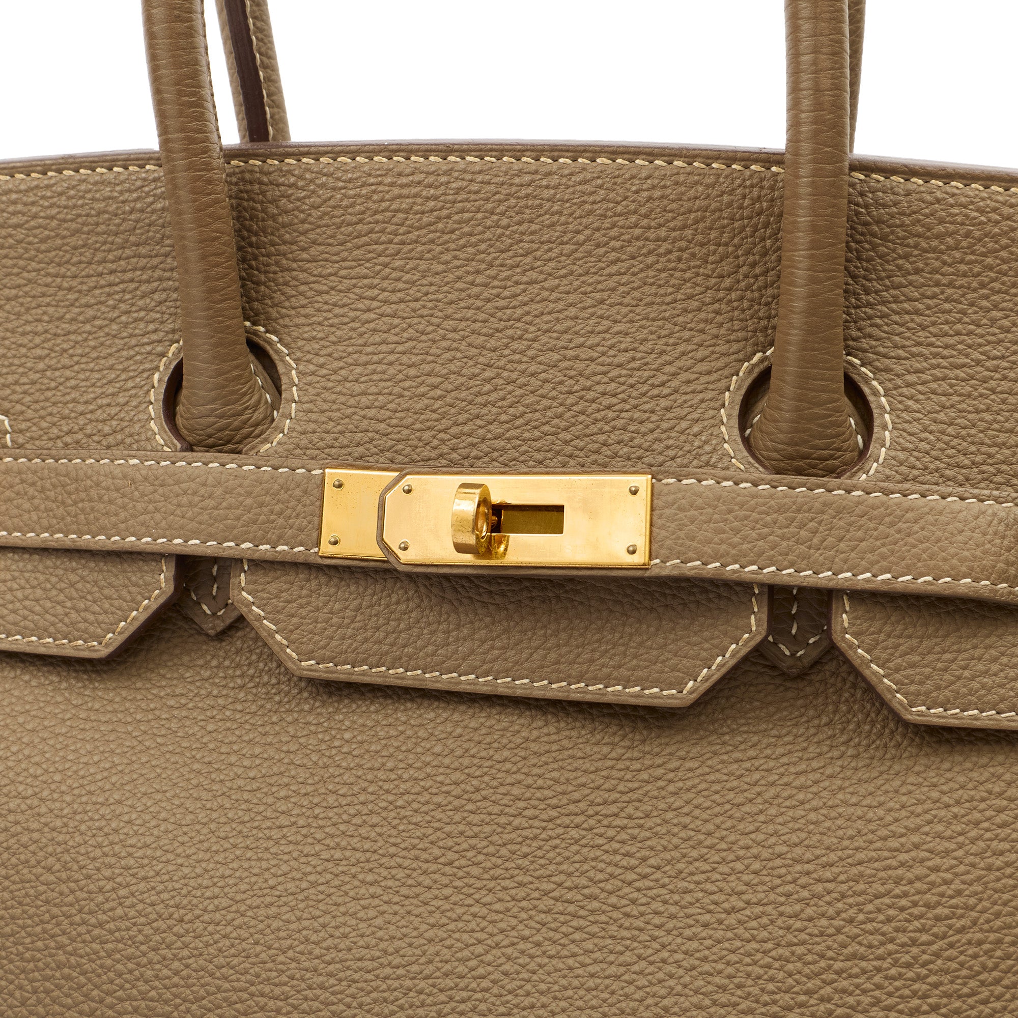 Hermes Tote Birkin 35 in Etoupe, Togo Leather