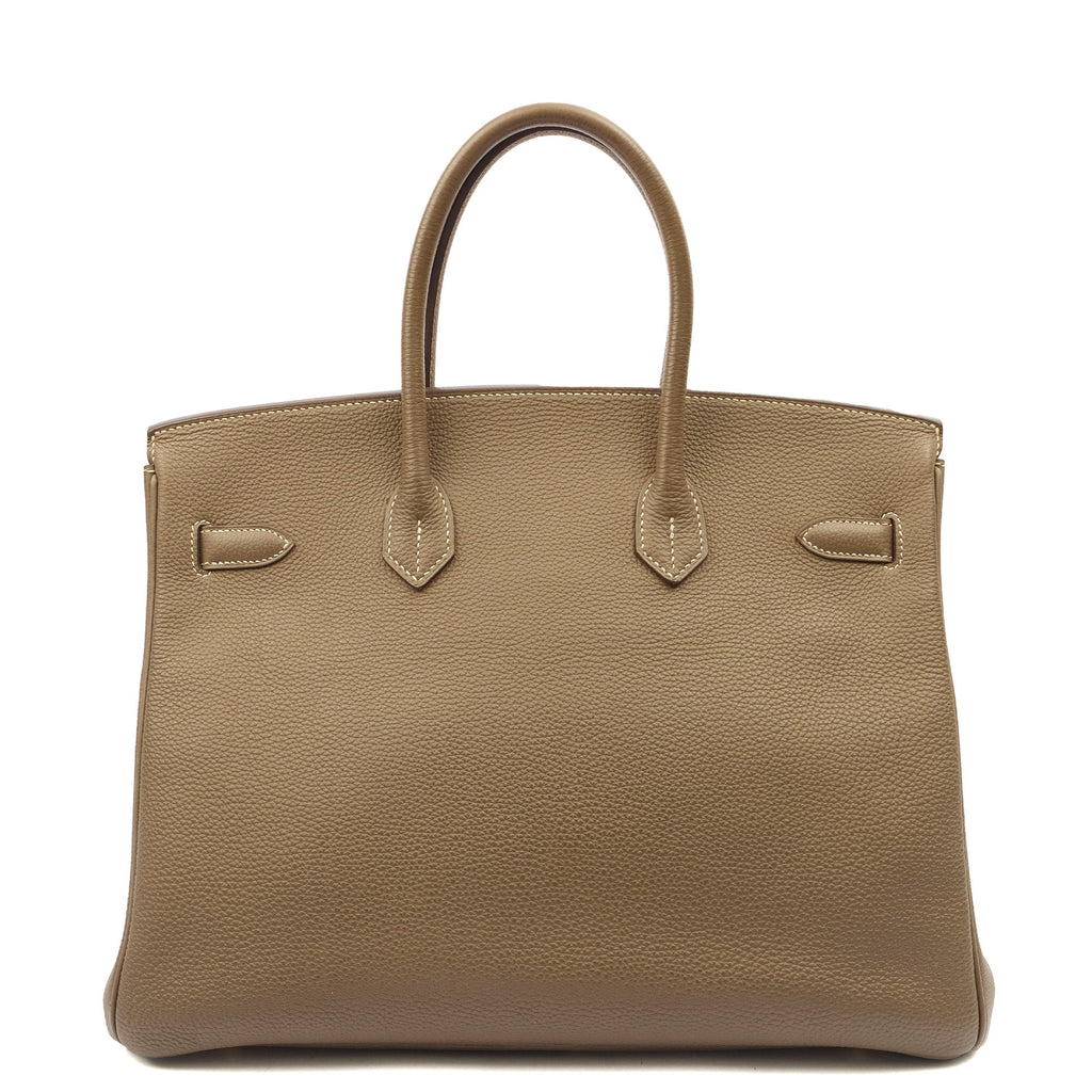 Hermes Tote Birkin 35 in Etoupe, Togo Leather