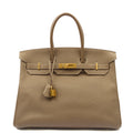 Hermes Tote Birkin 35 in Etoupe, Togo Leather