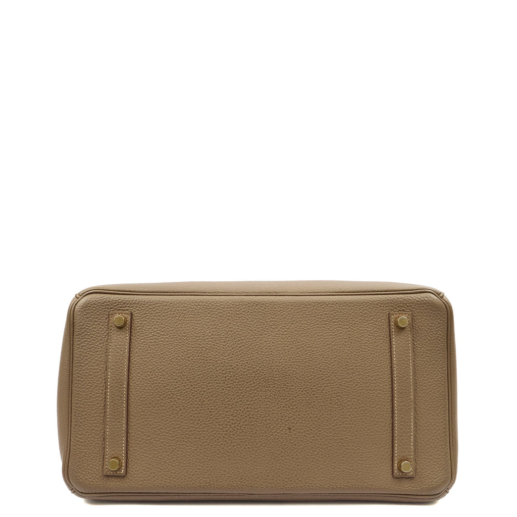 Hermes Tote Birkin 35 in Etoupe, Togo Leather