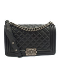 Chanel Shoulder Bag Boy - Medium in Black, Lambskin Leather