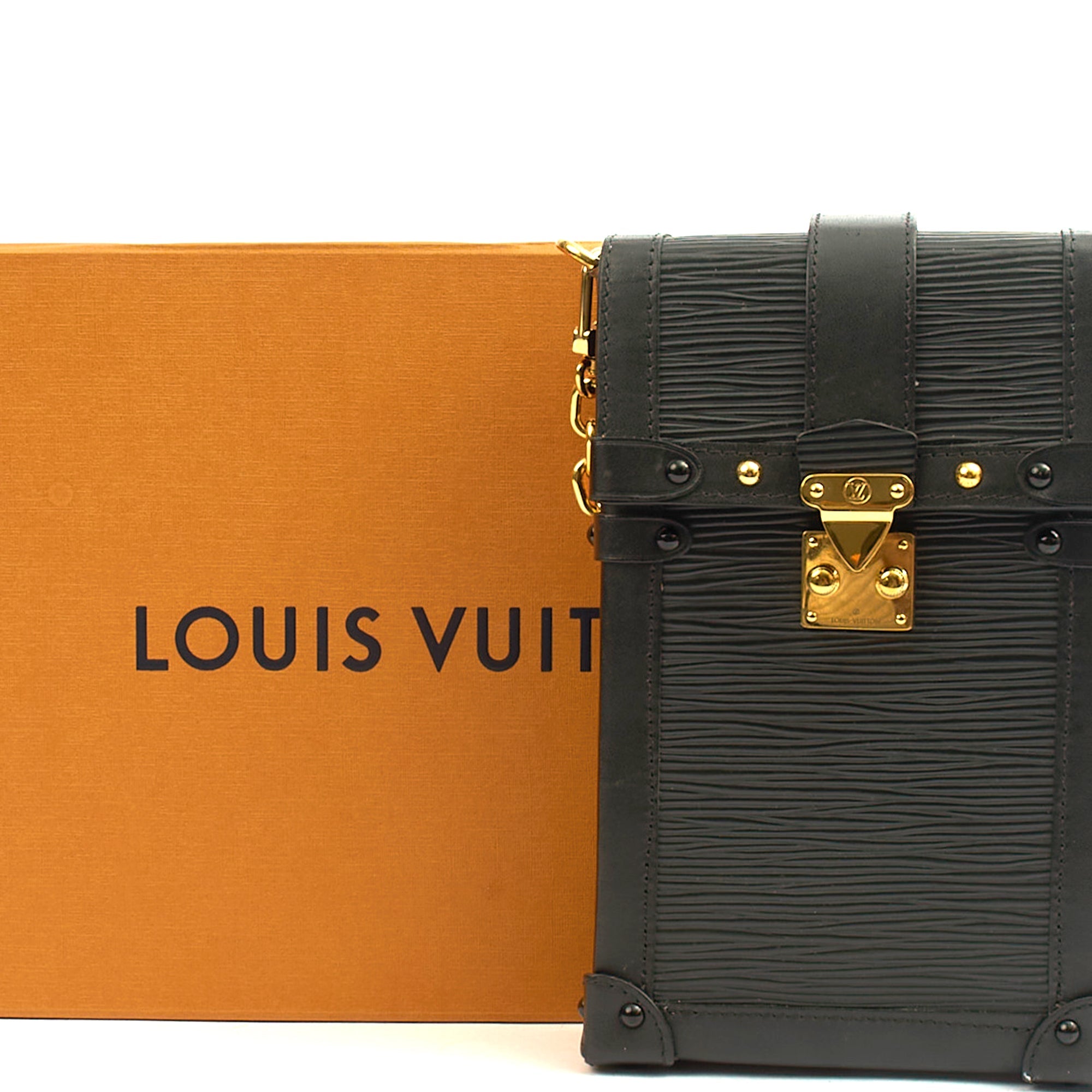 Louis Vuitton Cross Body Pochette Trunk Verticale  in Black, Epi Leather