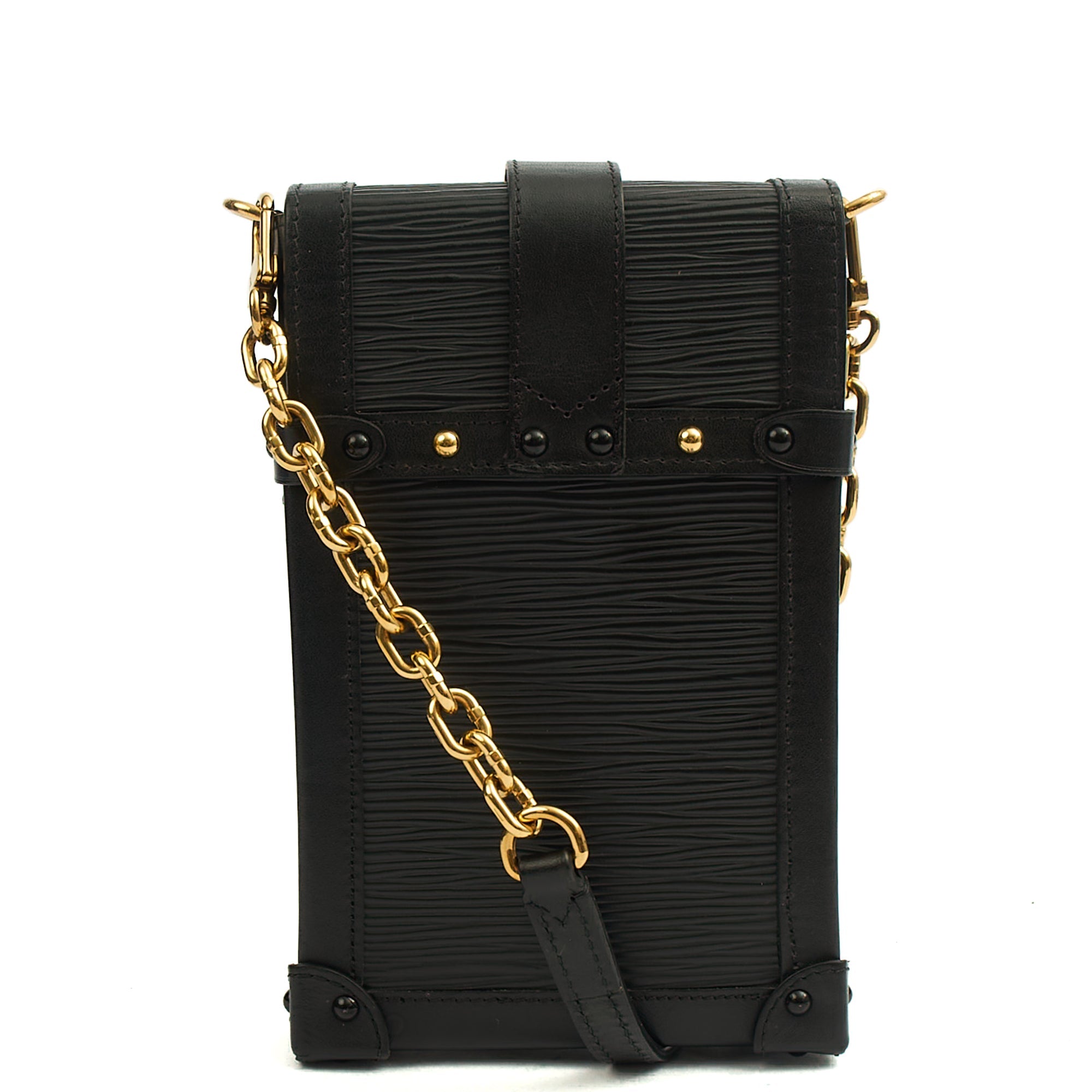 Louis Vuitton Cross Body Pochette Trunk Verticale  in Black, Epi Leather