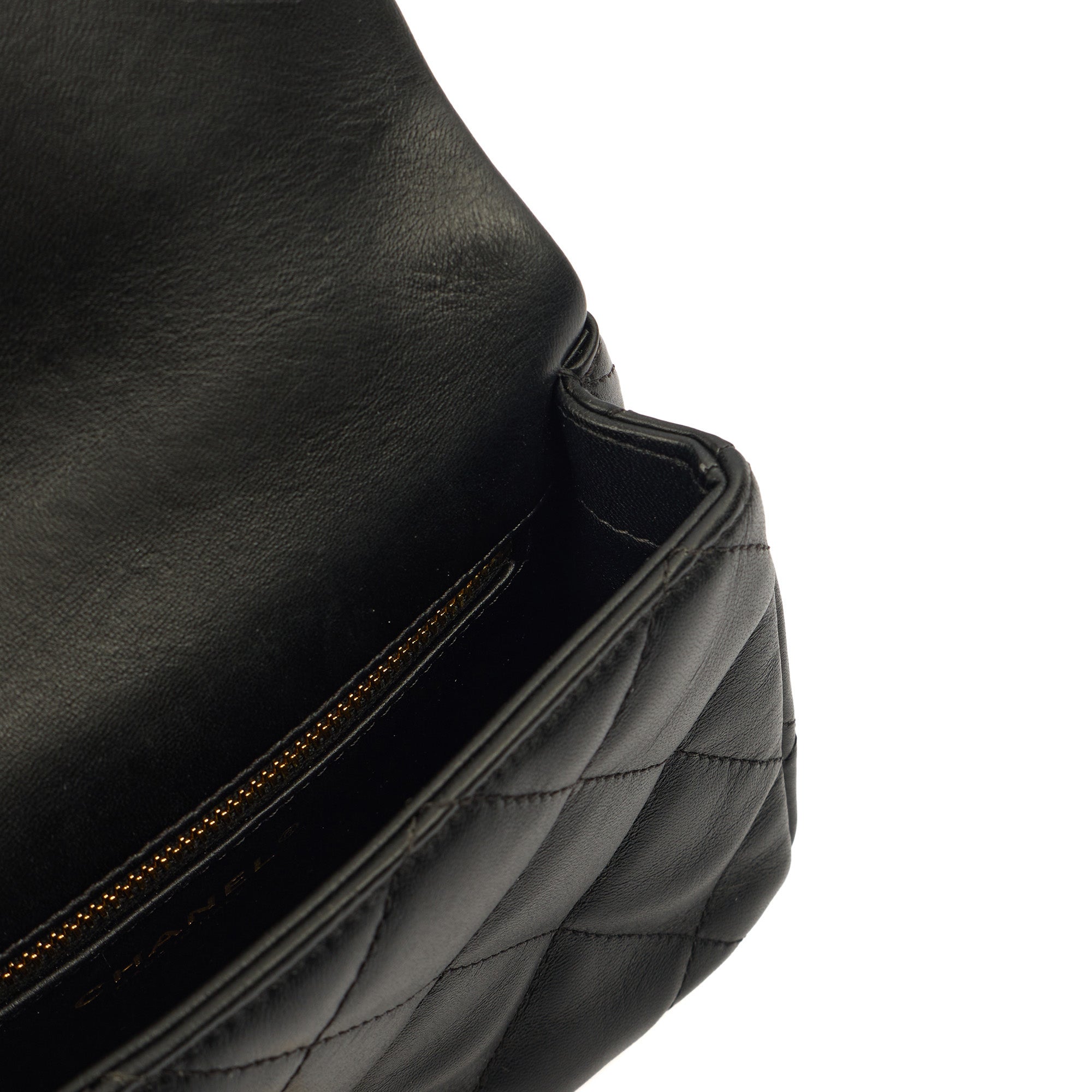 Chanel Top Handle Flap Bag with Top Handle - Small in Black, Lambskin Leather