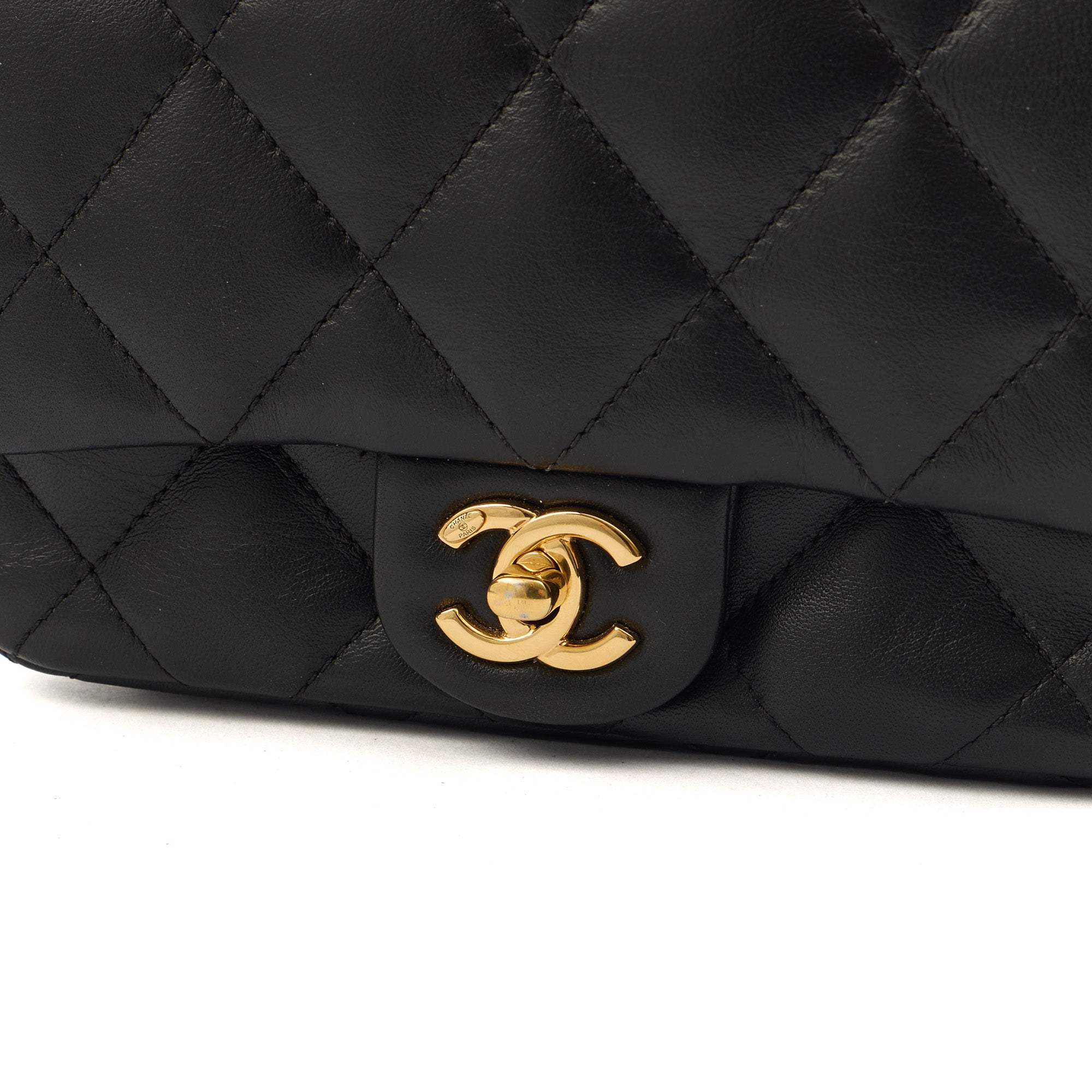 Chanel Top Handle Flap Bag with Top Handle - Small in Black, Lambskin Leather