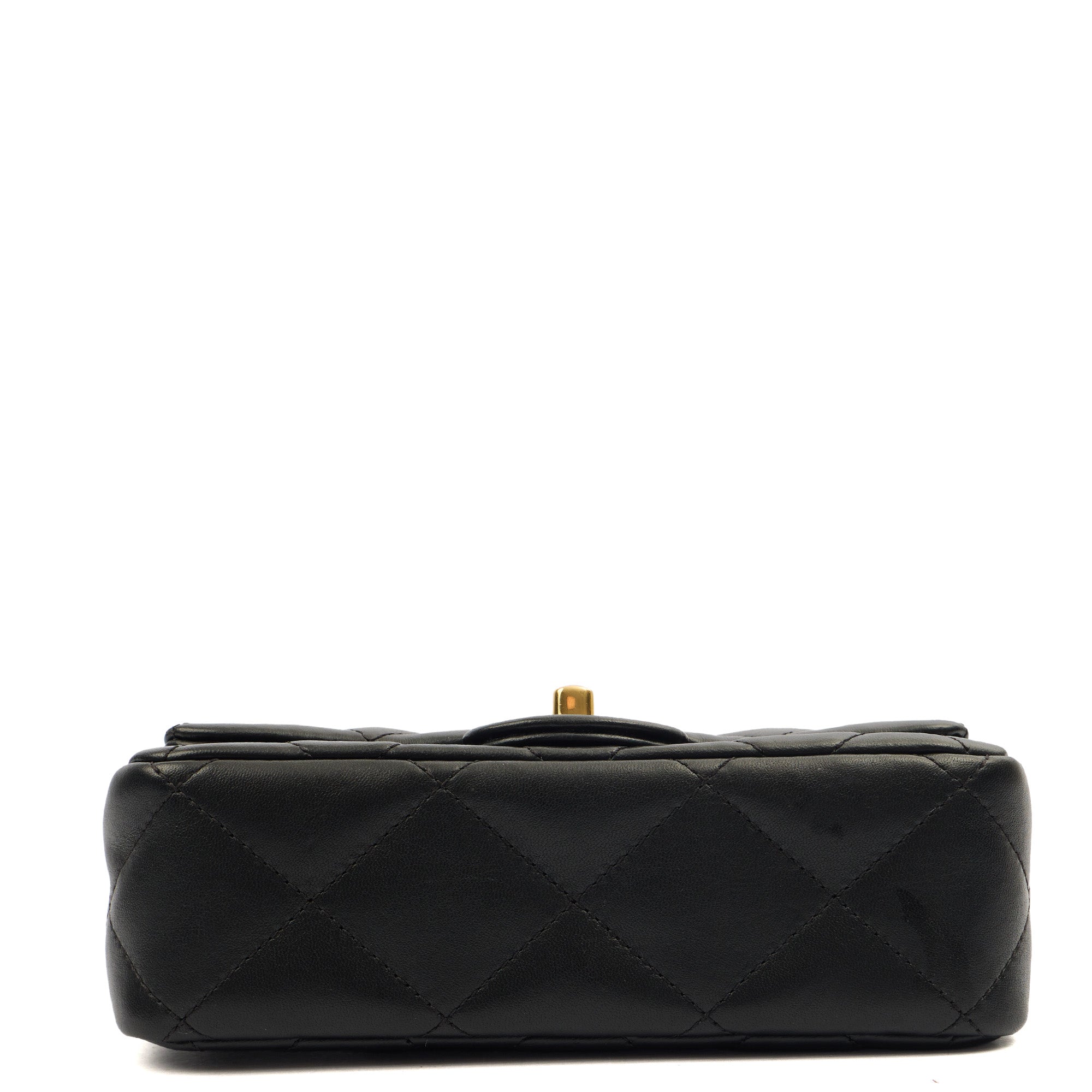 Chanel Top Handle Flap Bag with Top Handle - Small in Black, Lambskin Leather