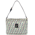 Fendi Shoulder Bag Zucca Tote in Green, Leather