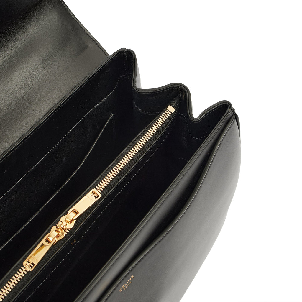 Celine Tote Box Bag - Medium in Black, Leather