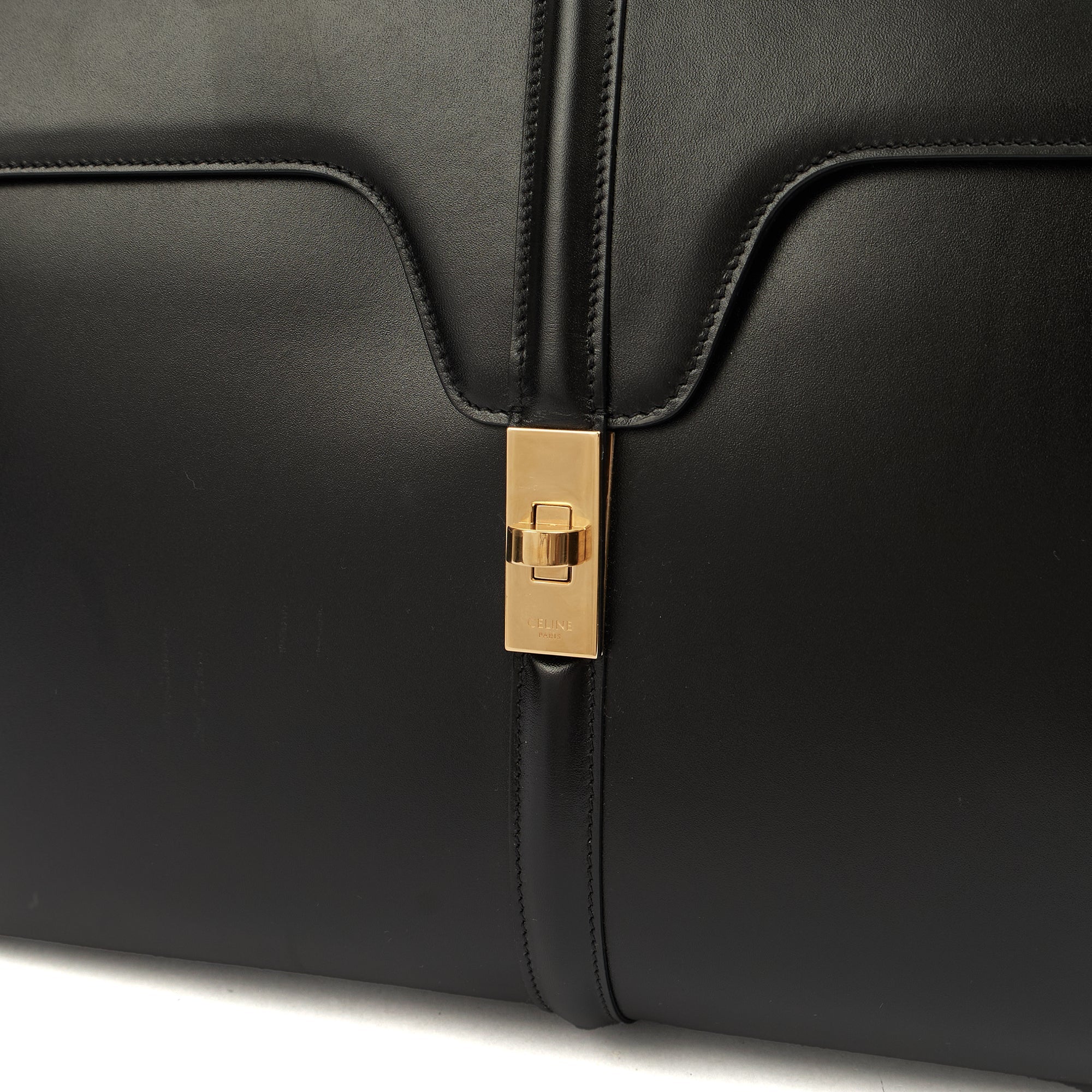 Celine Tote Box Bag - Medium in Black, Leather