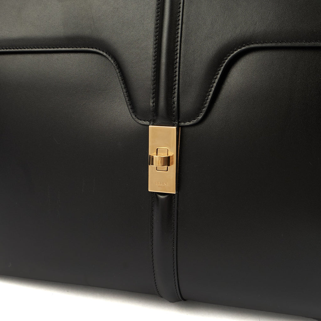 Celine Tote Box Bag - Medium in Black, Leather