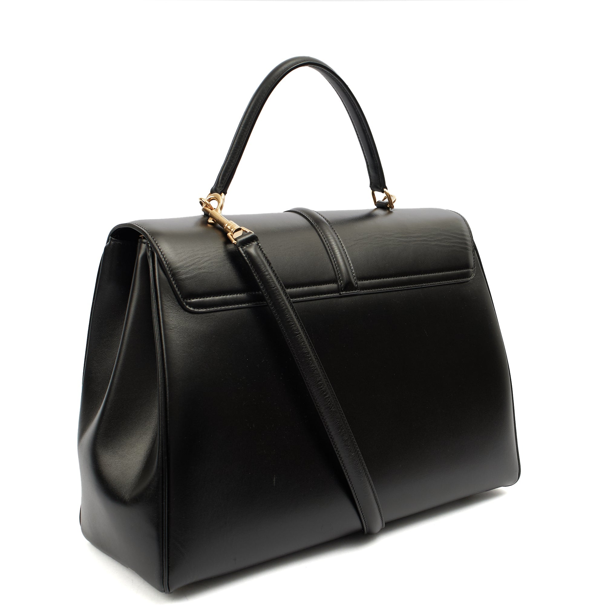 Celine Tote Box Bag - Medium in Black, Leather