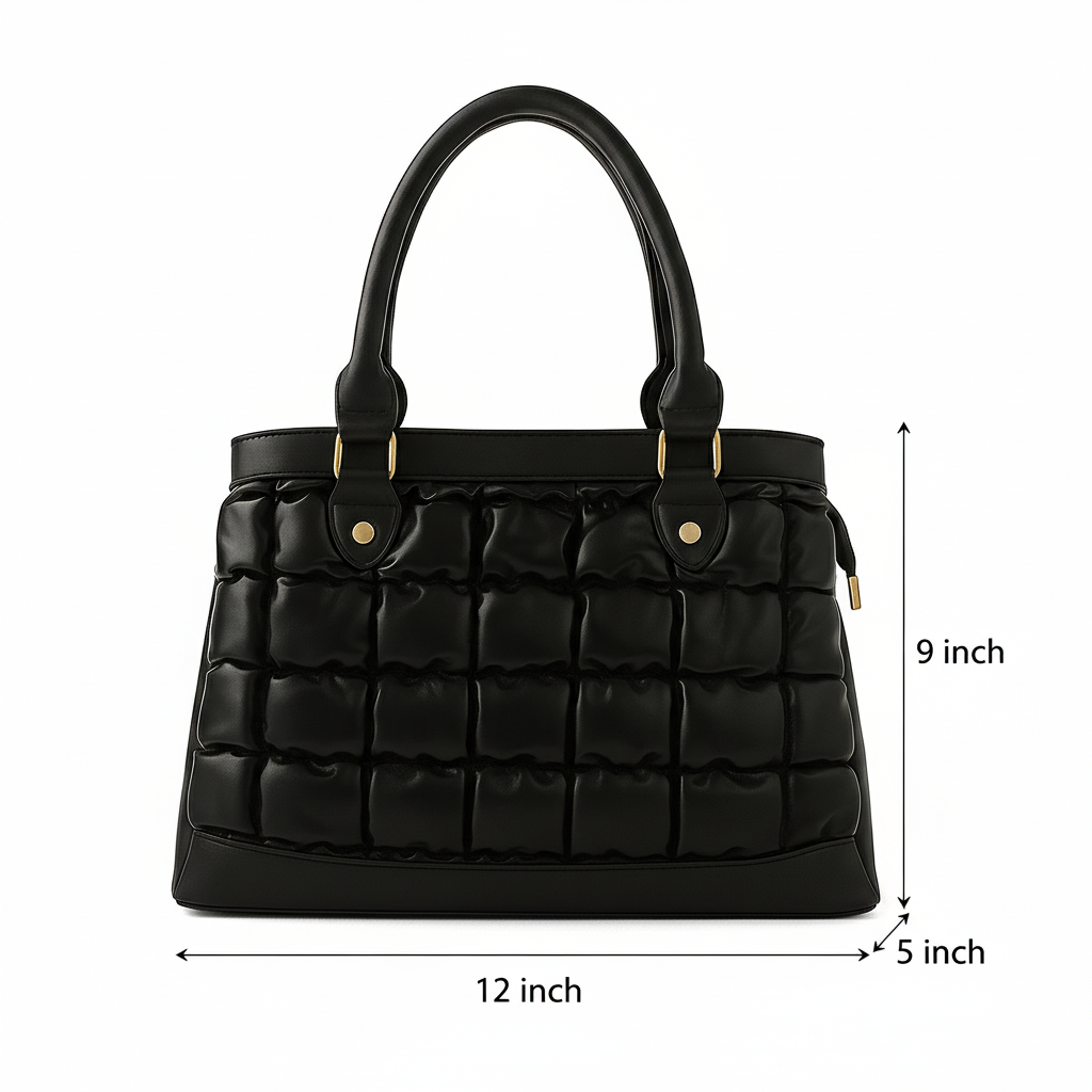 Trendy Bubble Quilted Leather Handbag – Luxury Style on Sale A002