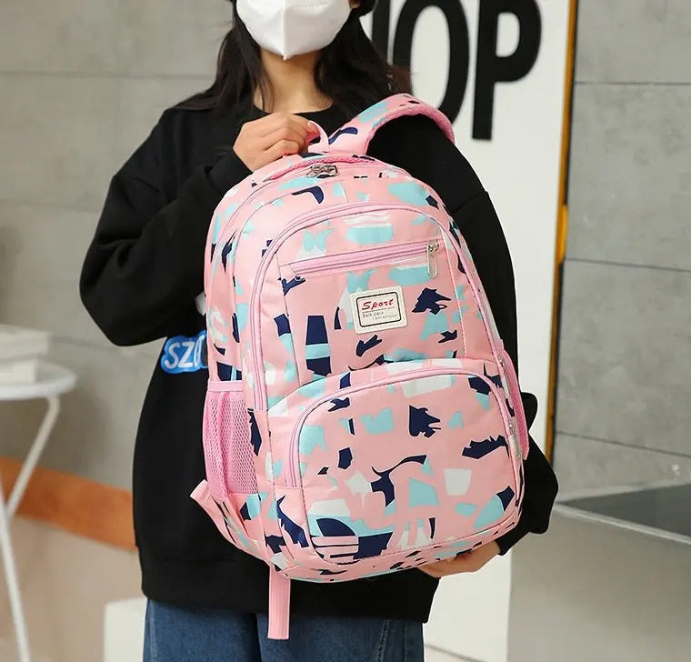 School Bag Multifunction Colorful Printing Backpack 1639-7