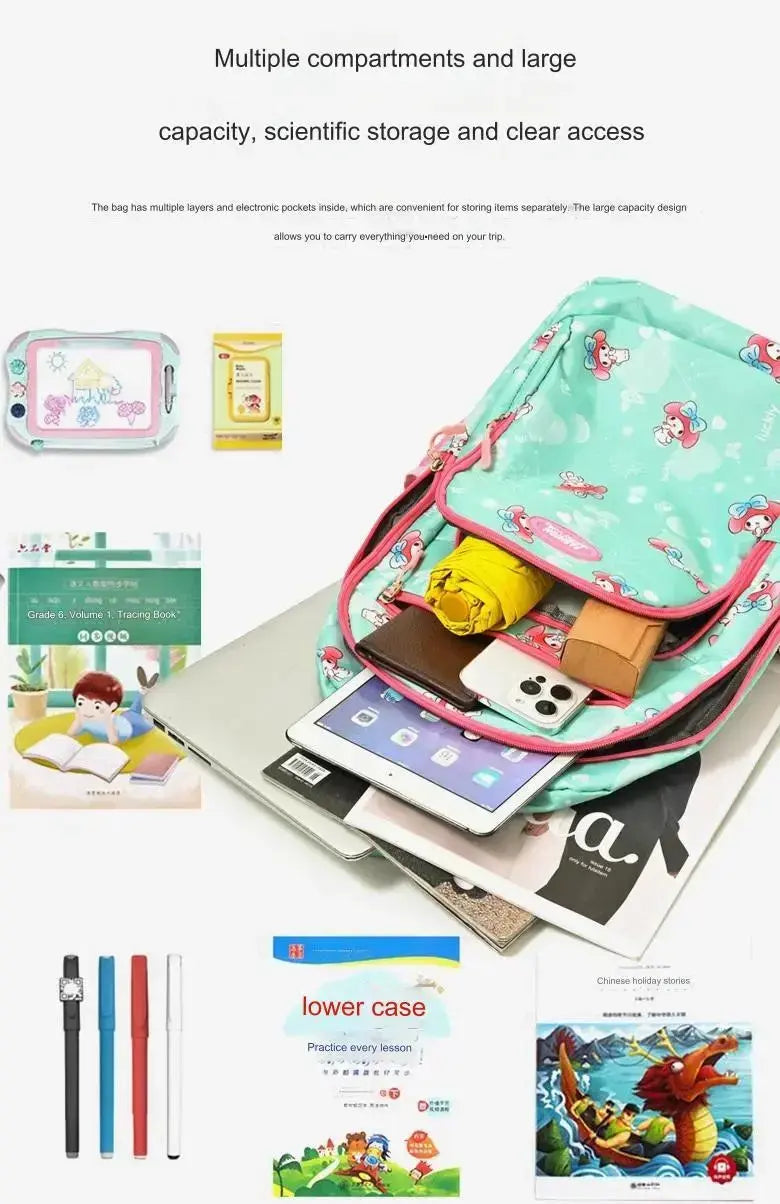 Waterproof Bow Print Student Backpack 1217