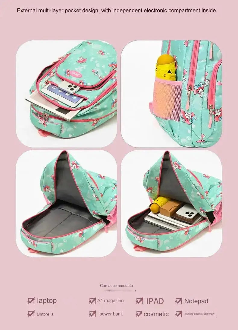 Waterproof Bow Print Student Backpack 1217