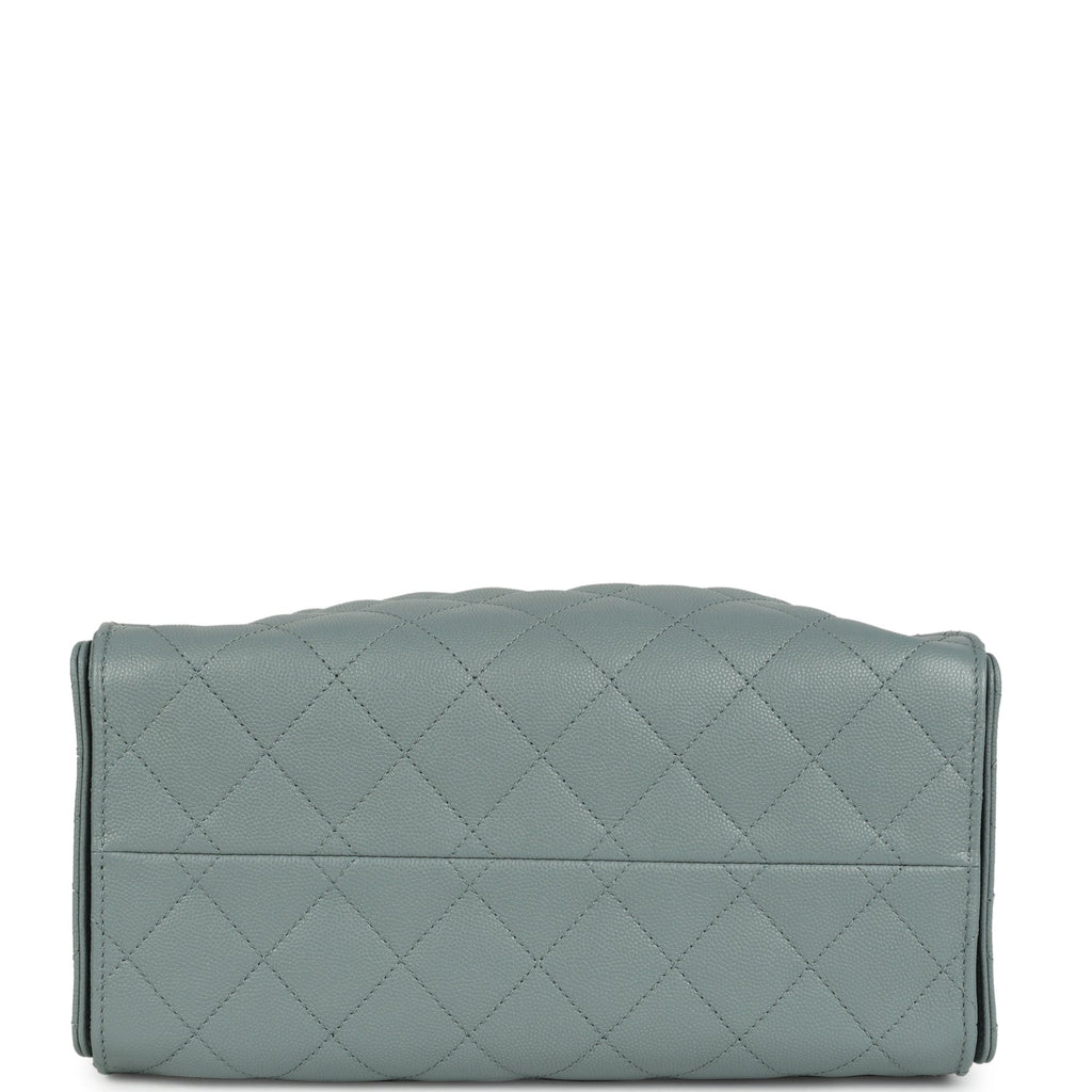 Chanel Small 25 Hobo Bag Green Caviar Antique Gold Hardware
