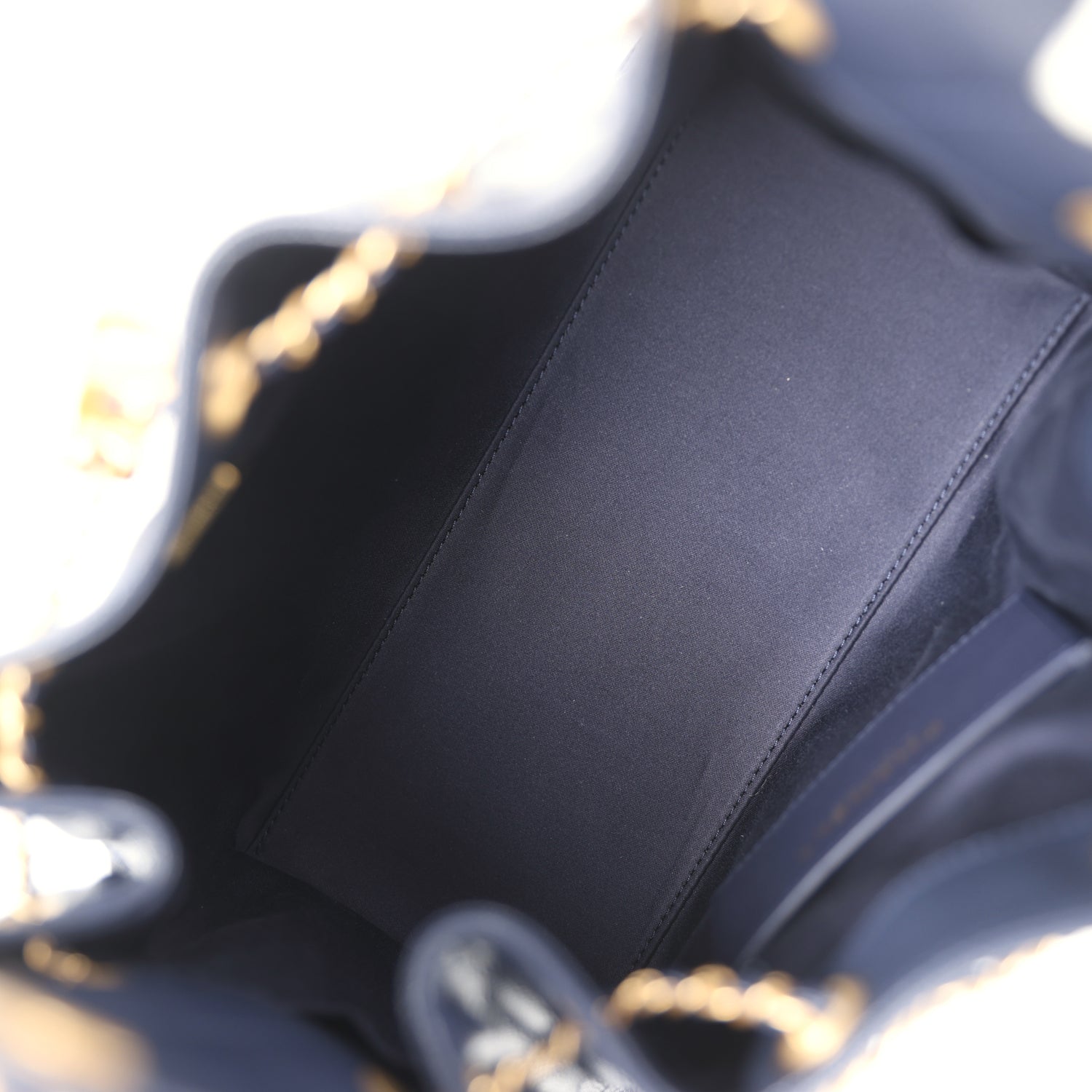 Chanel Small 25 Hobo Bag Dark Navy Caviar Antique Gold Hardware