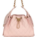 Chanel Small 25 Hobo Bag Light Pink Caviar Antique Gold Hardware
