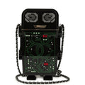 Pre-owned Chanel Limited Edition Robot Minaudière Bag Black Plexiglass and Crystals Ruthenium Hardware