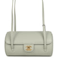 Chanel Preppy Coco Bowling Bag Light Green Shiny Caviar Brushed Gold Hardware