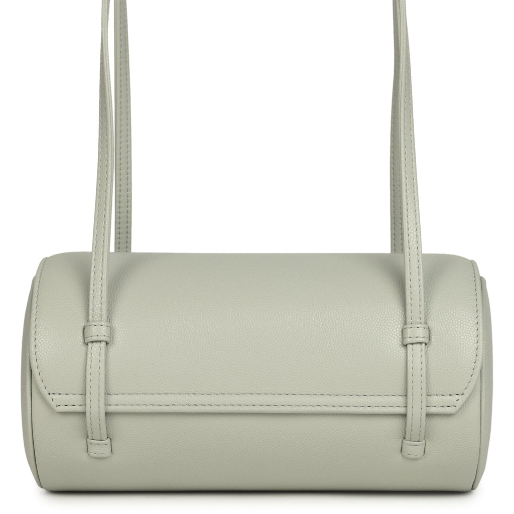 Chanel Preppy Coco Bowling Bag Light Green Shiny Caviar Brushed Gold Hardware