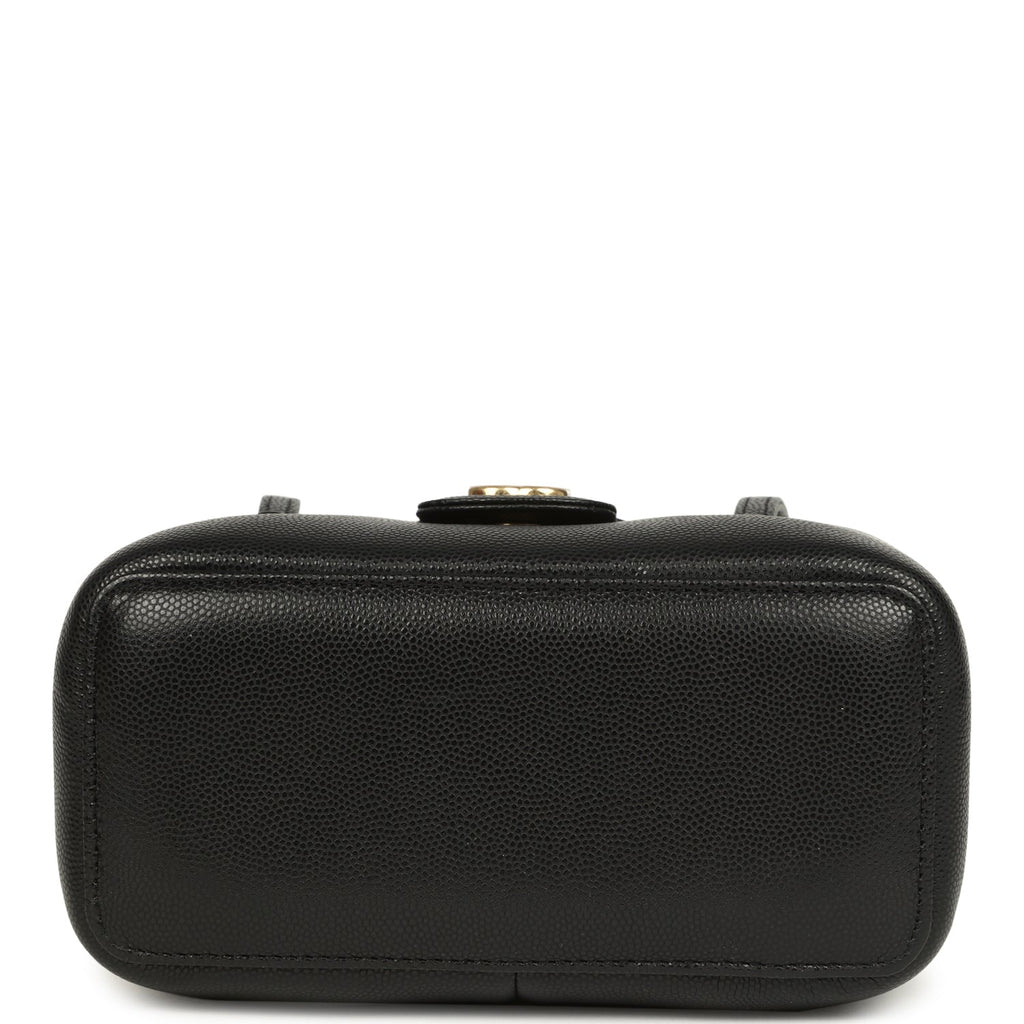 Chanel Preppy Coco Long Vanity with Straps Black Shiny Caviar Brushed Gold Hardware