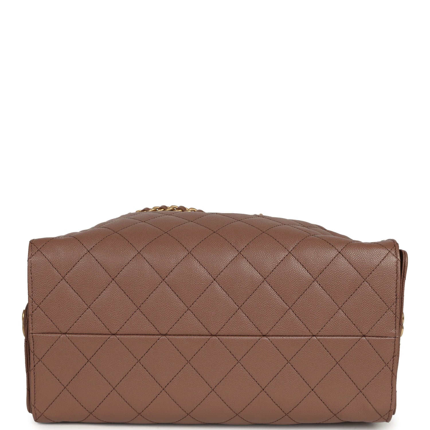 Chanel Medium 25 Hobo Bag Brown Caviar Antique Gold Hardware