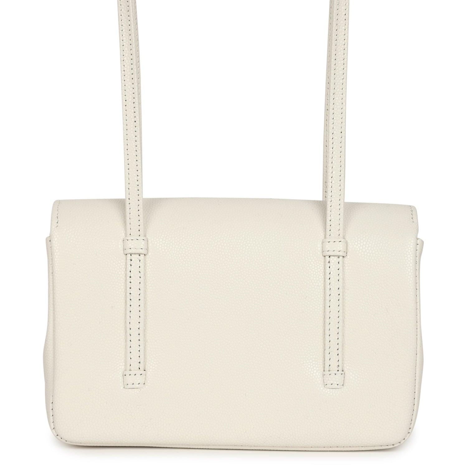 Chanel Mini Preppy Coco Clutch with Straps White Shiny Caviar Brushed Gold Hardware