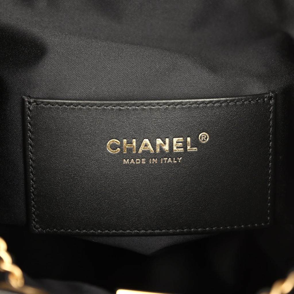 Chanel Medium 25 Hobo Bag Black Caviar Antique Gold Hardware