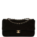 Chanel Maxi "Souplissimo" Small Flap Bag Black Suede Gold Hardware