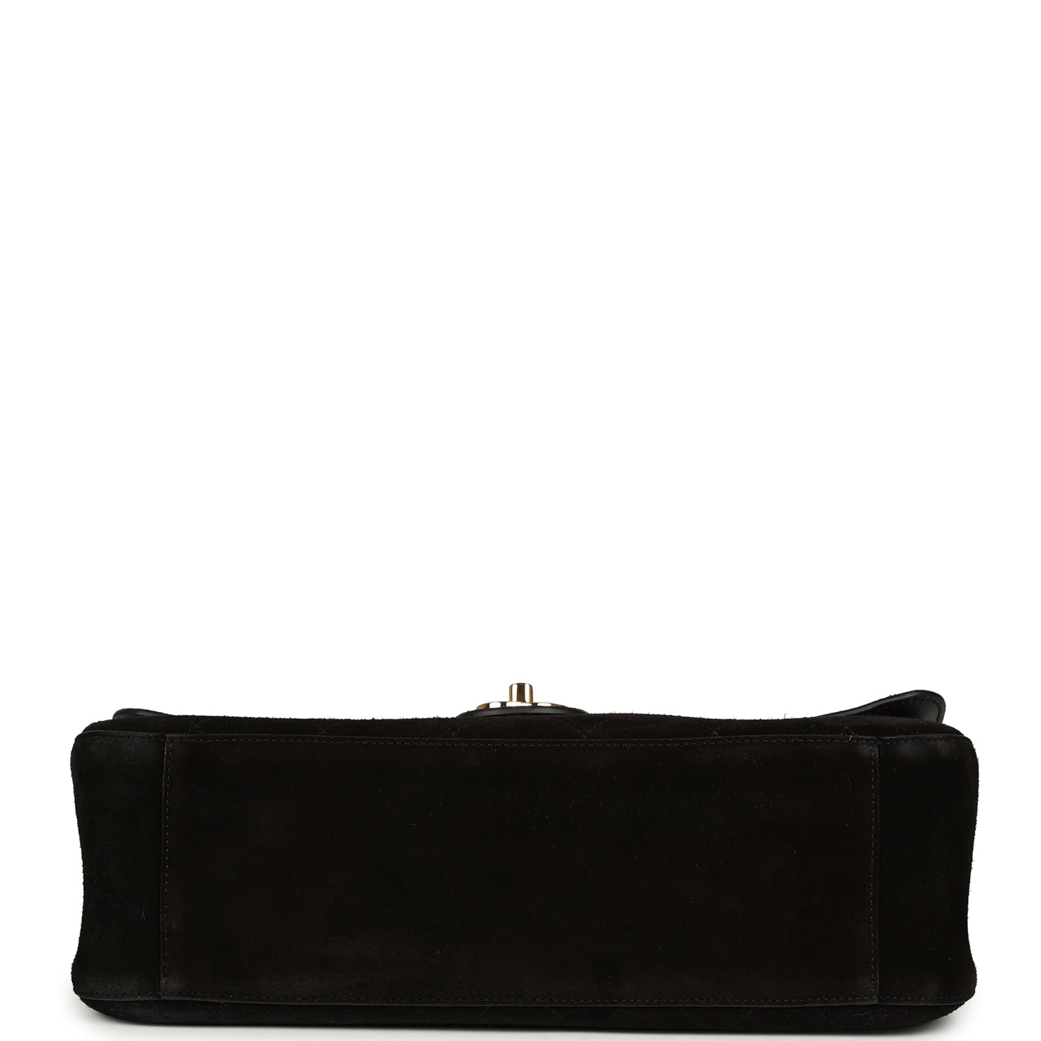 Chanel Maxi "Souplissimo" Small Flap Bag Black Suede Gold Hardware
